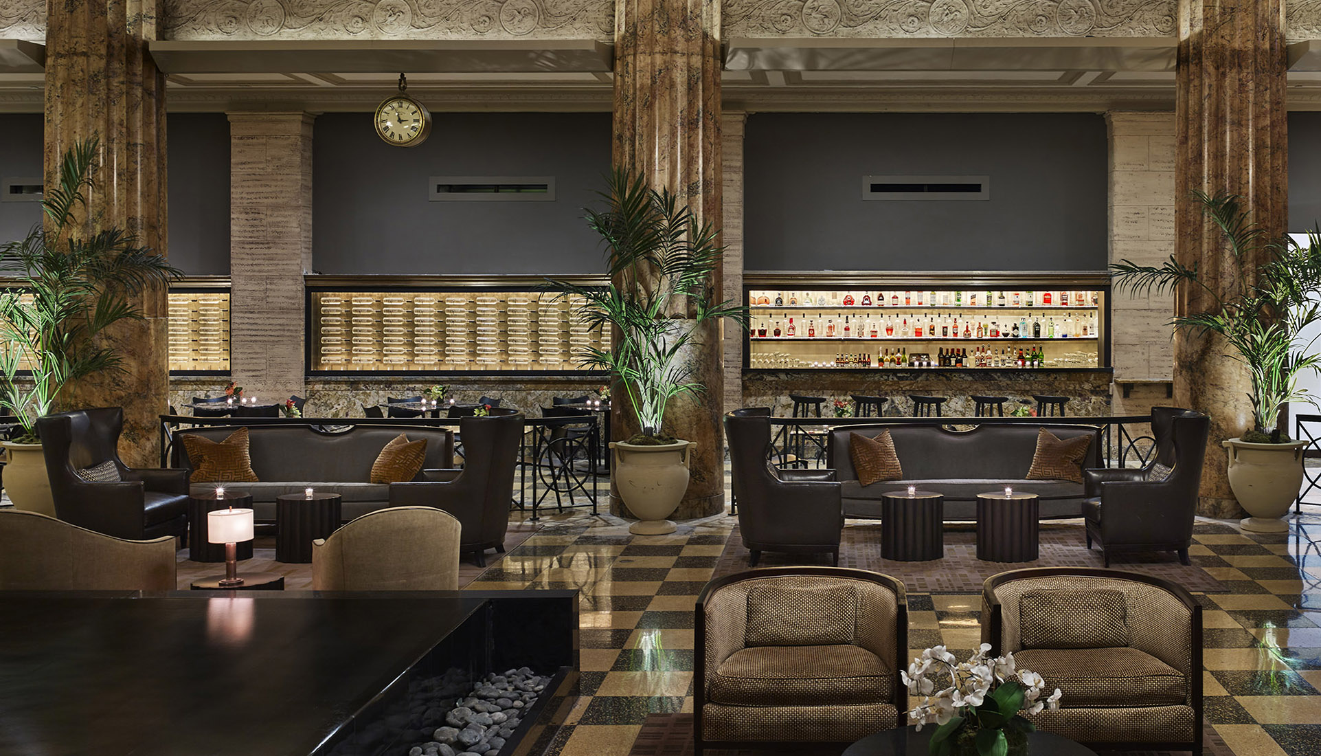 The Franklin Residences lounge area