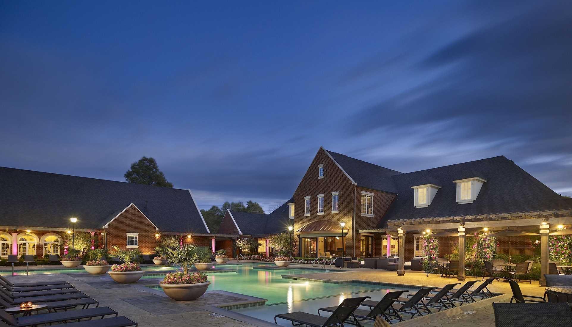 AVE Somerset pool view at night