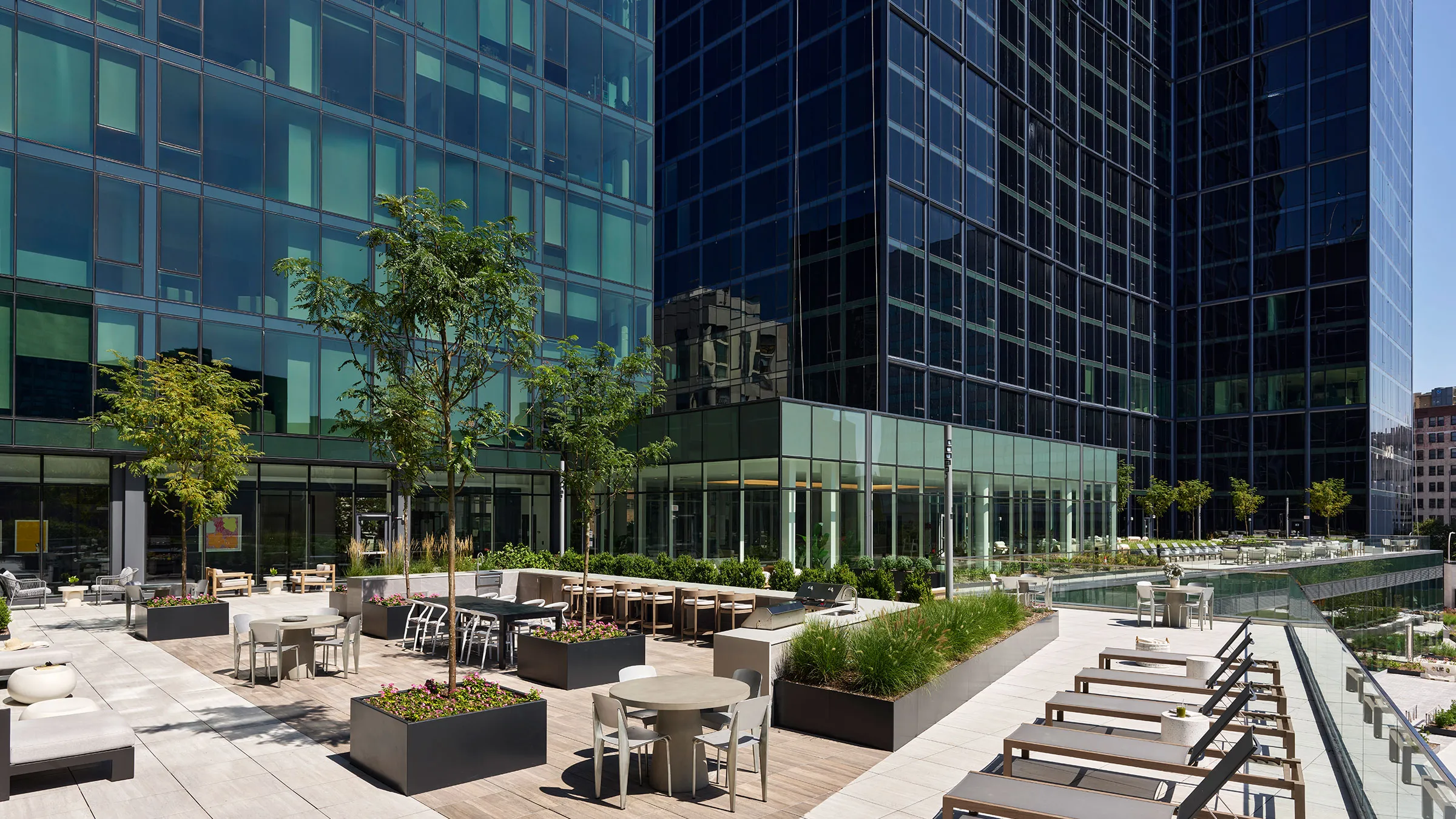 a building with glass windows