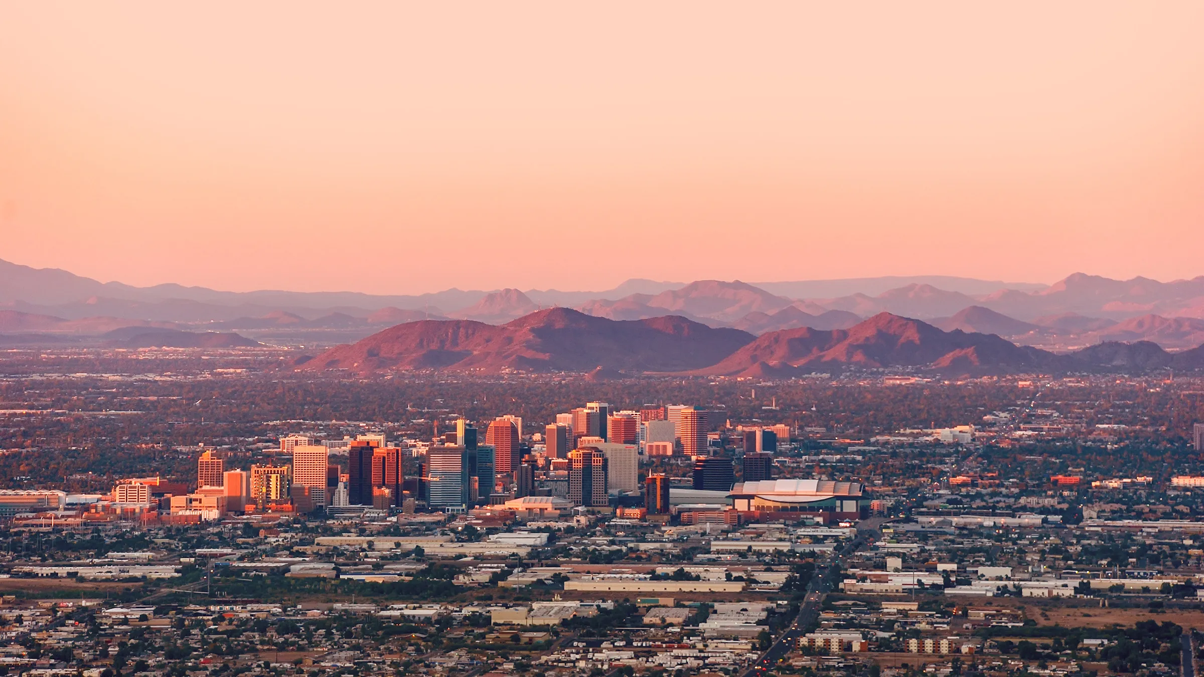 Phoenix, AZ aerial view