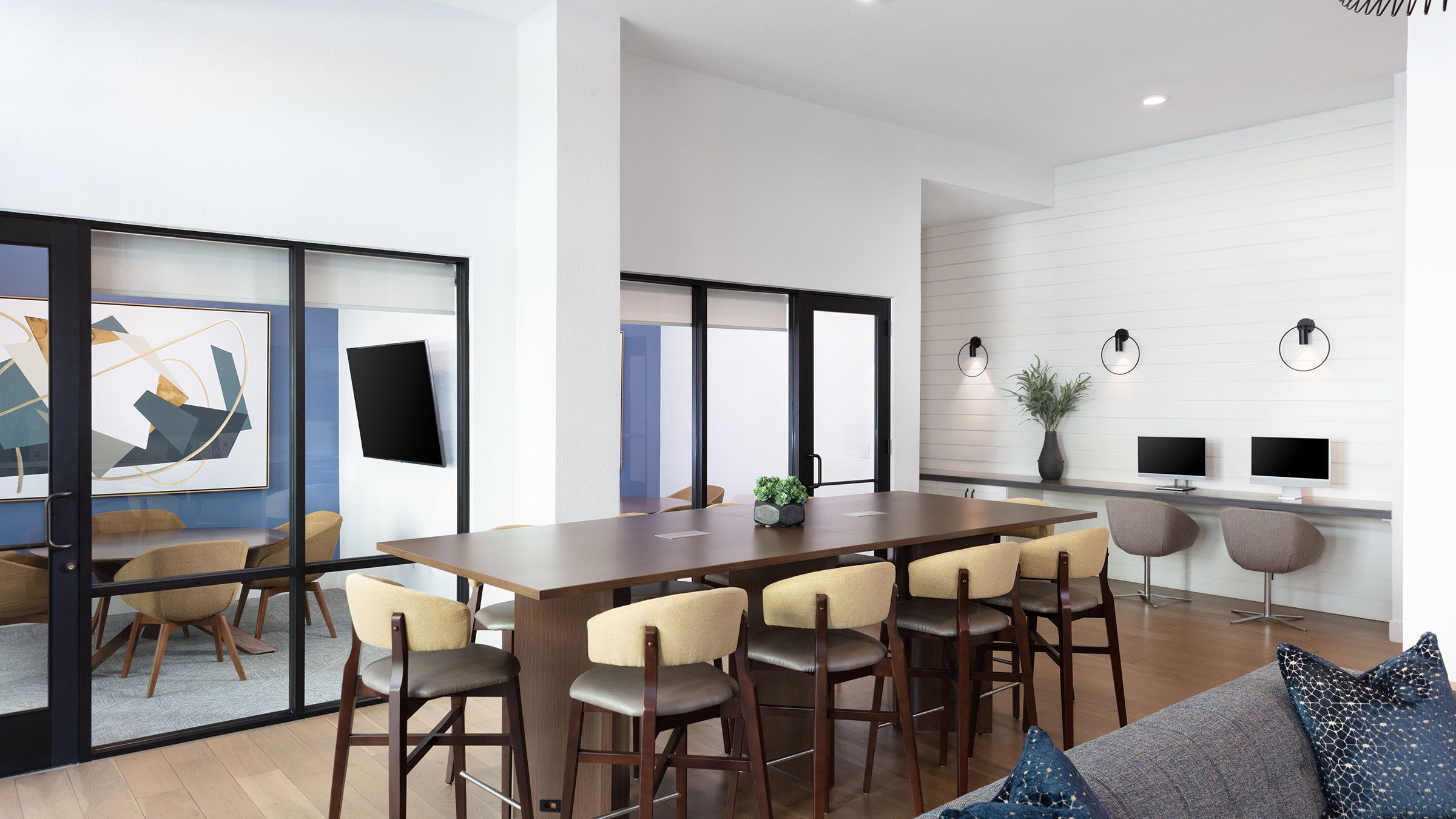 24/7 business center at AVE Austin with conference room and flex workspace