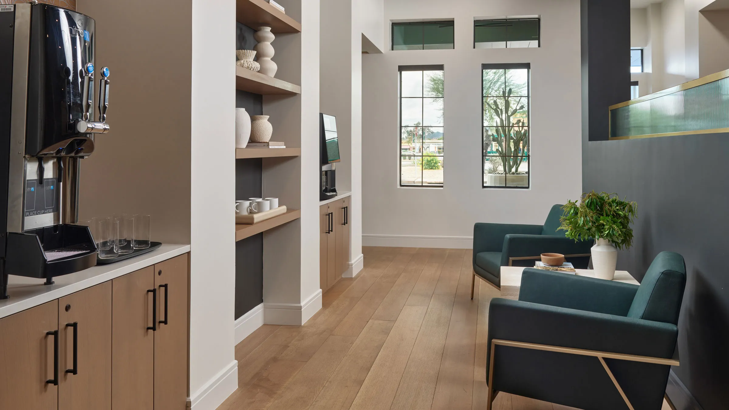 a room with a couch and a tv