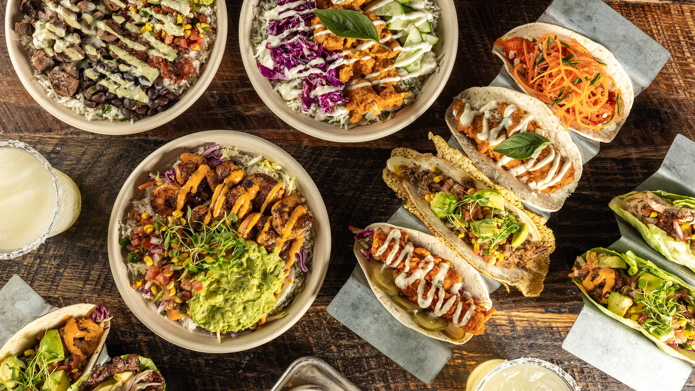 Velvet Taco tacos and sides served at Paradise Valley in Phoenix, Arizona