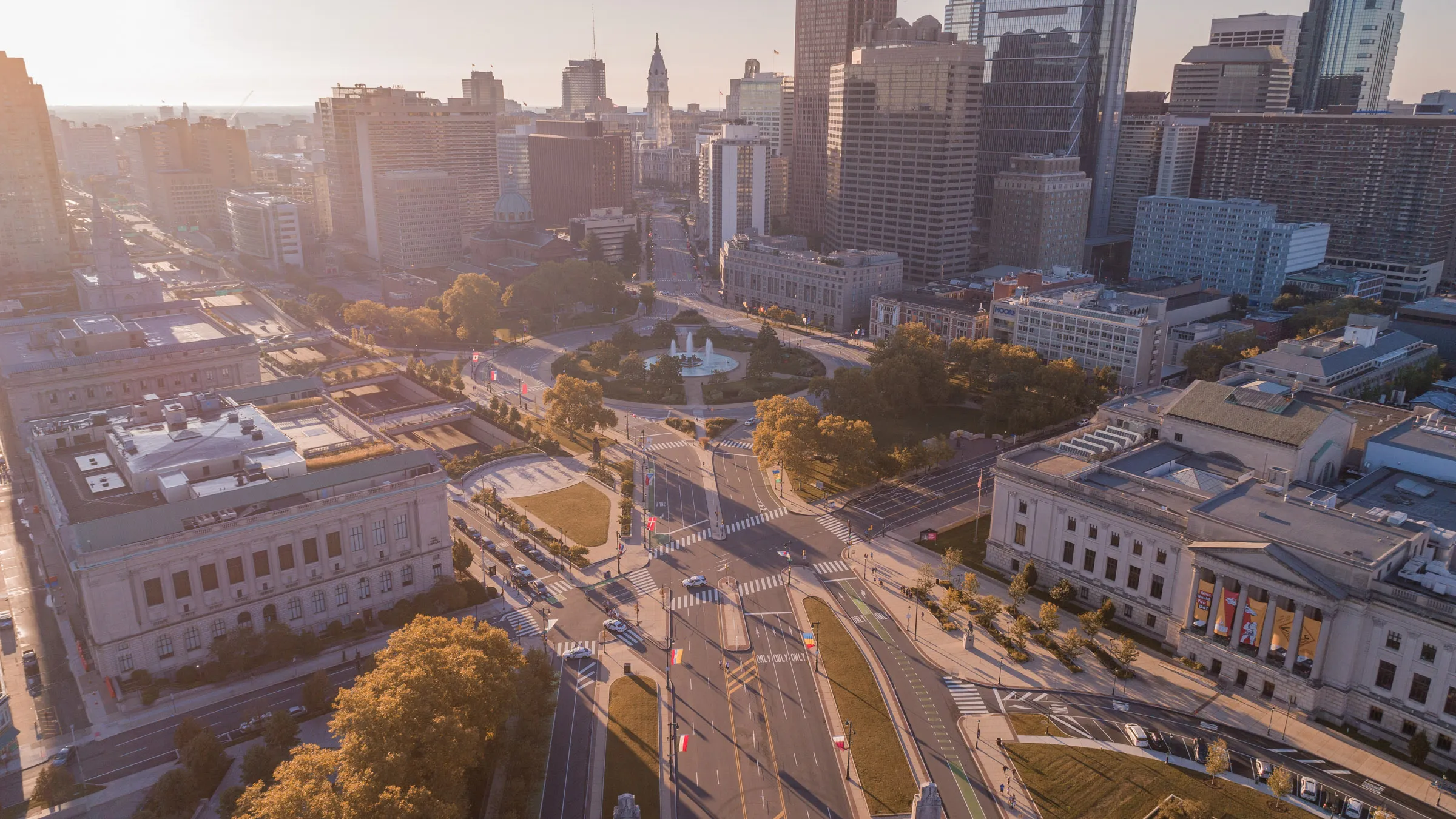 Philadelphia, Pennsylvania, USA Overlooking Benjamin Franklin Parkway