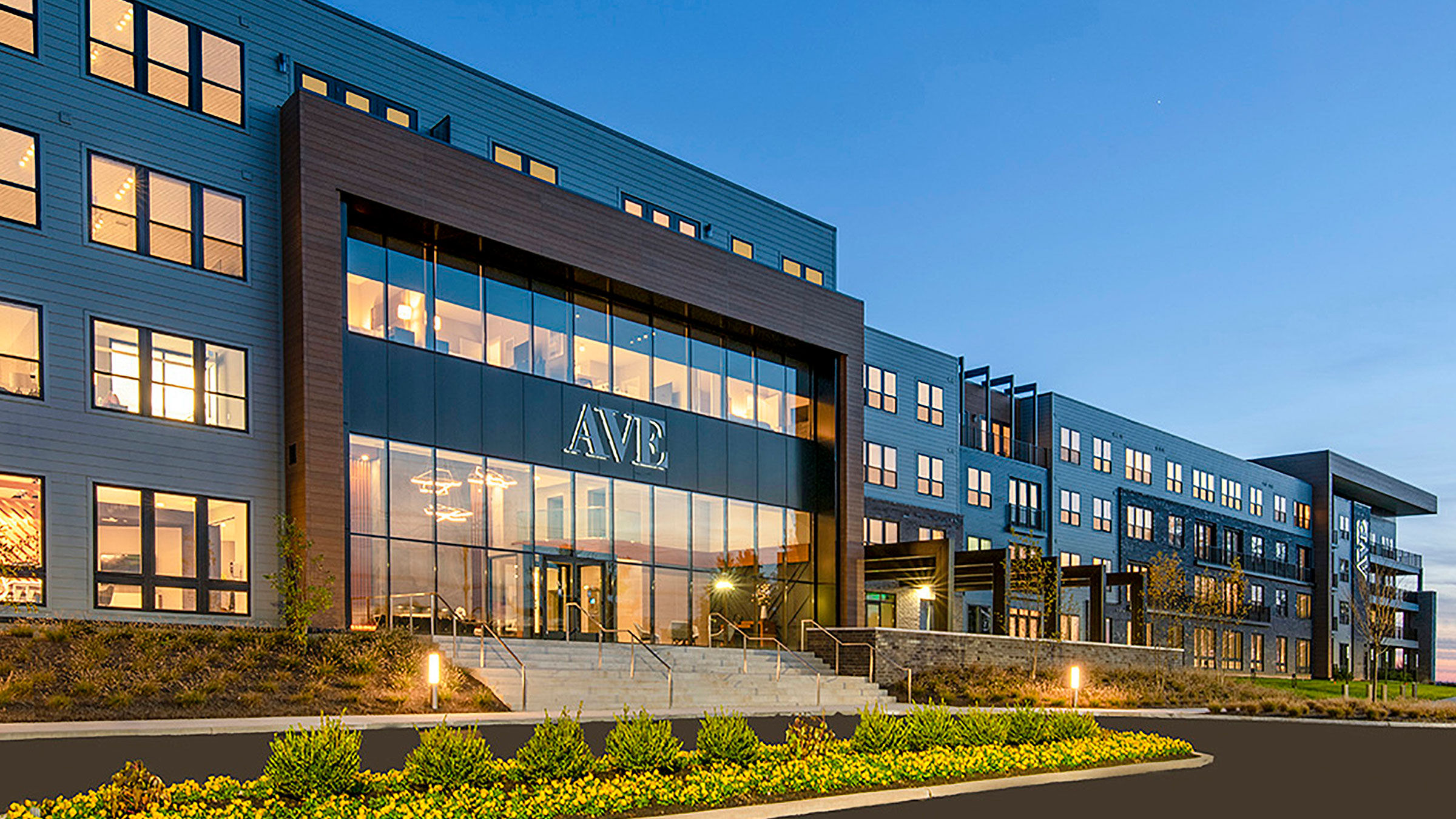 a building with glass windows