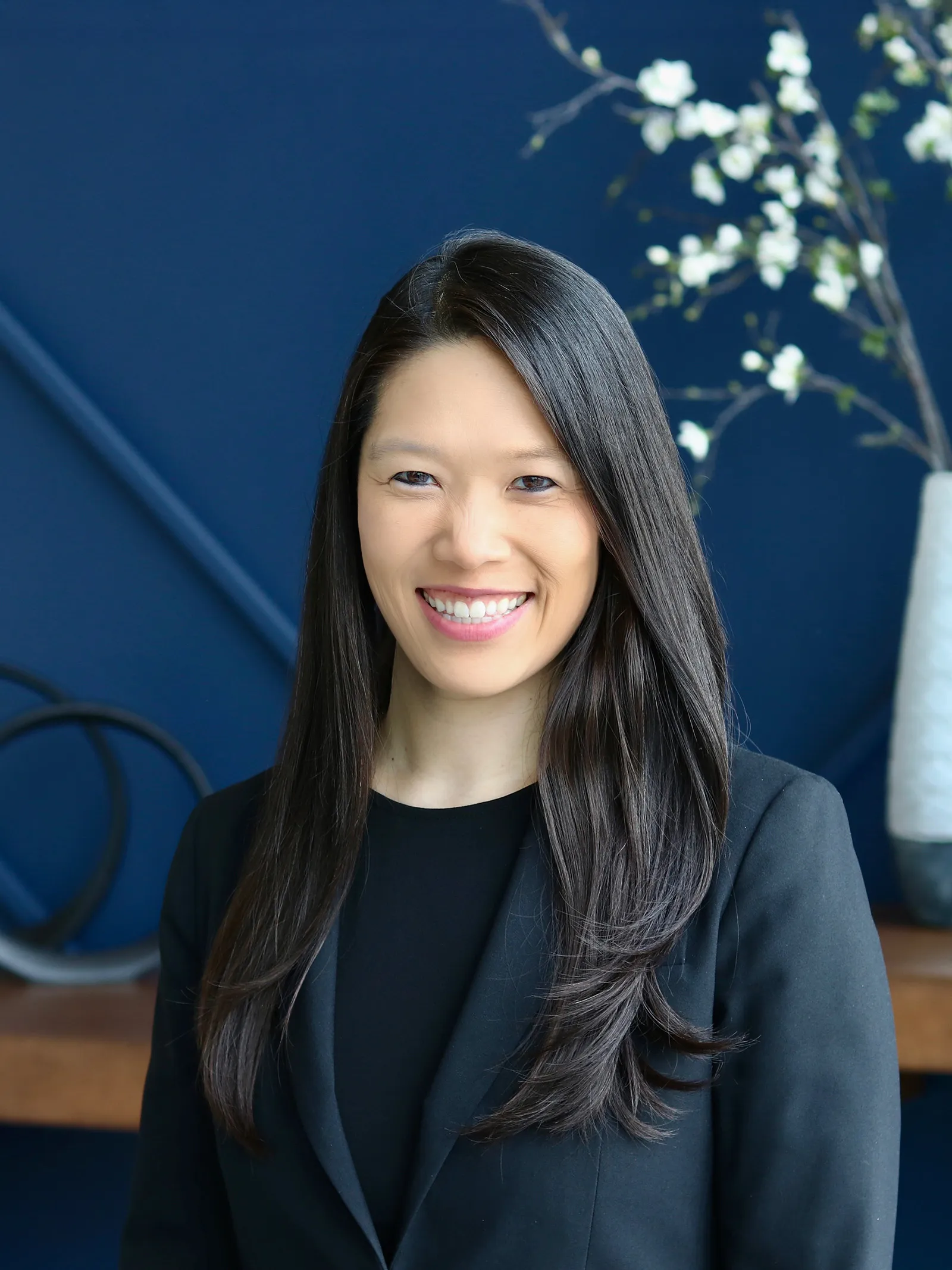 a woman smiling at camera