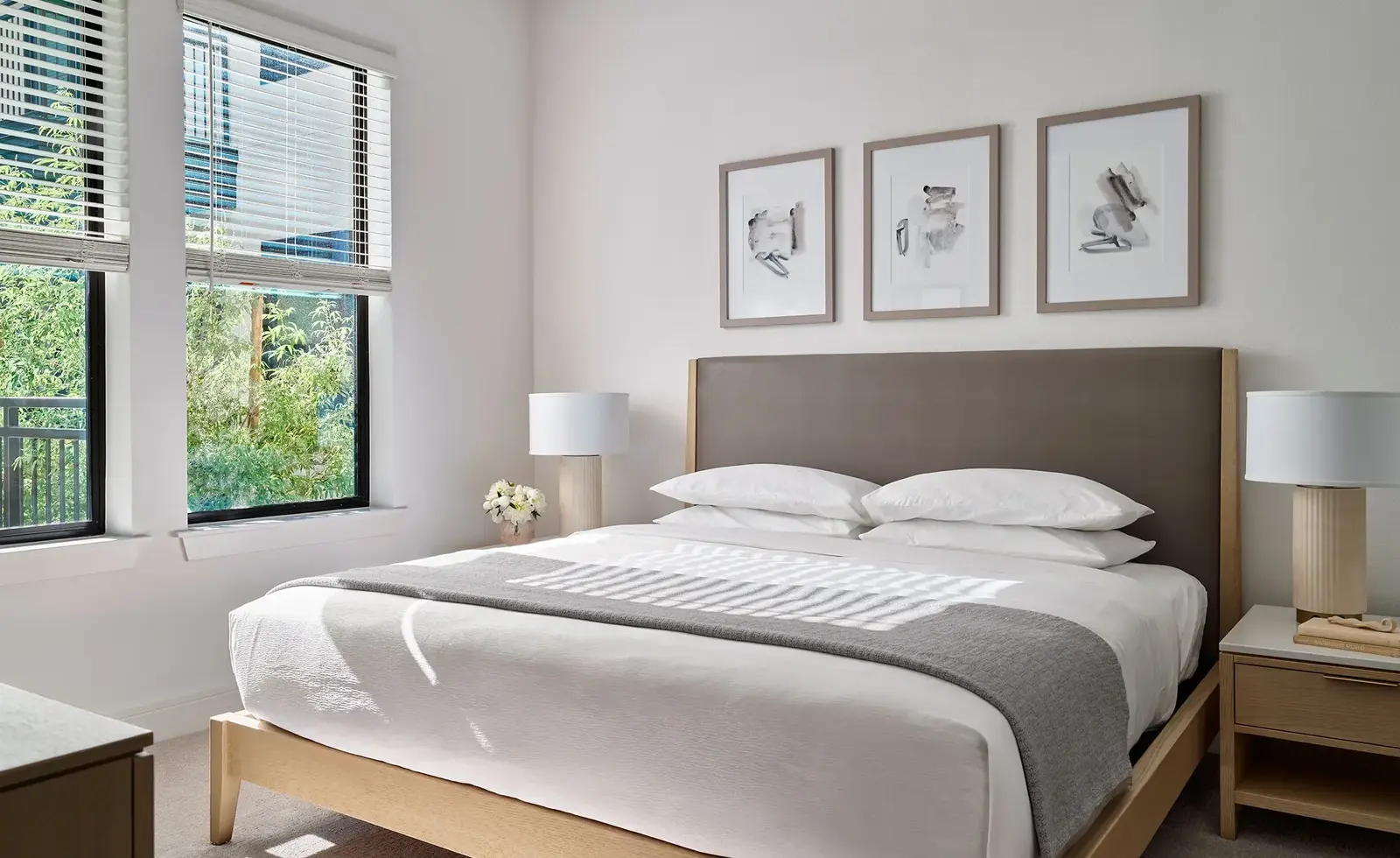 Furnished bedroom shown — representative home at AVE Paradise Valley.