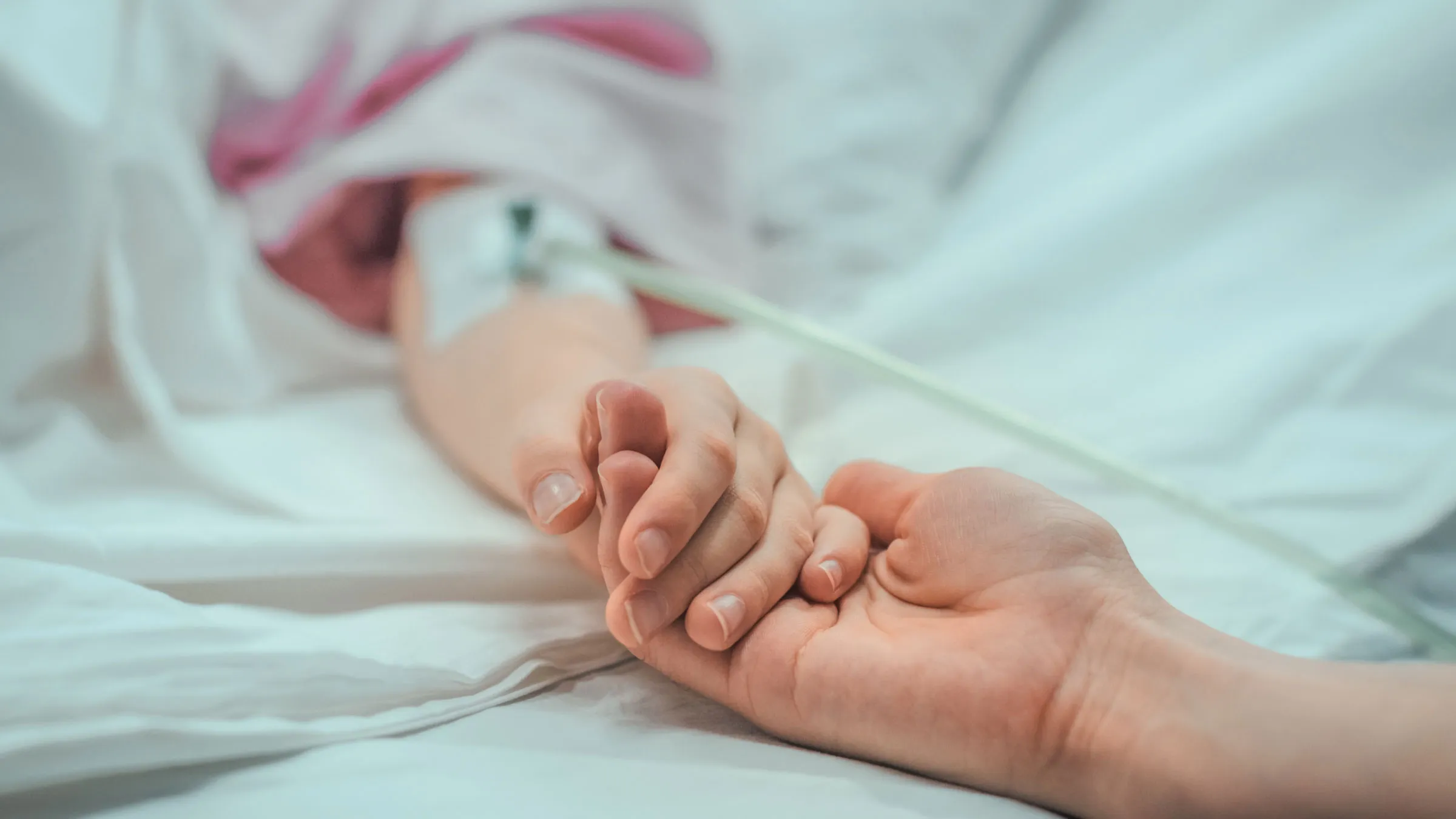 child receiving medical care at a children's hospital