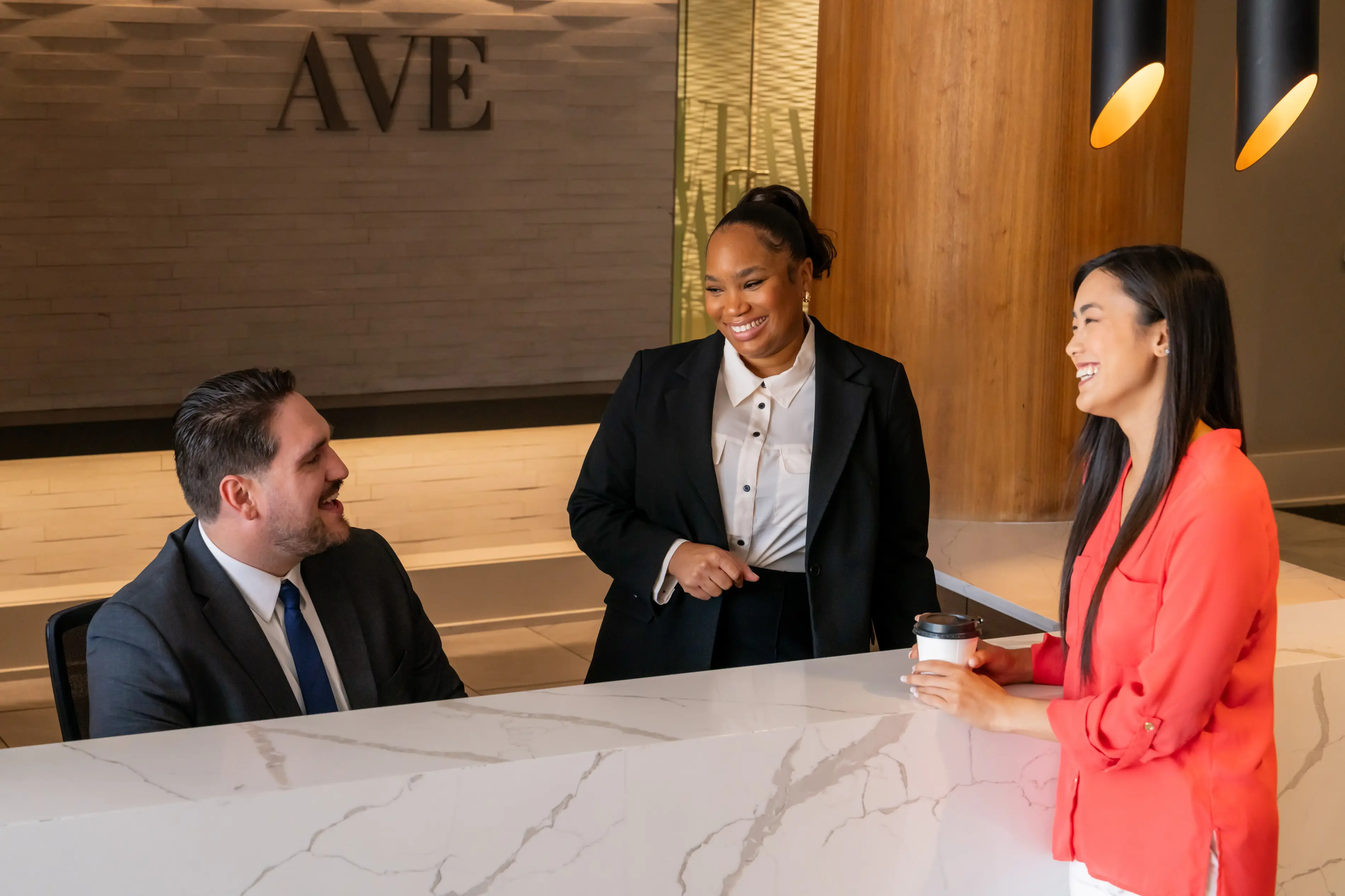 AVE Team Members at the Resident Services Desk