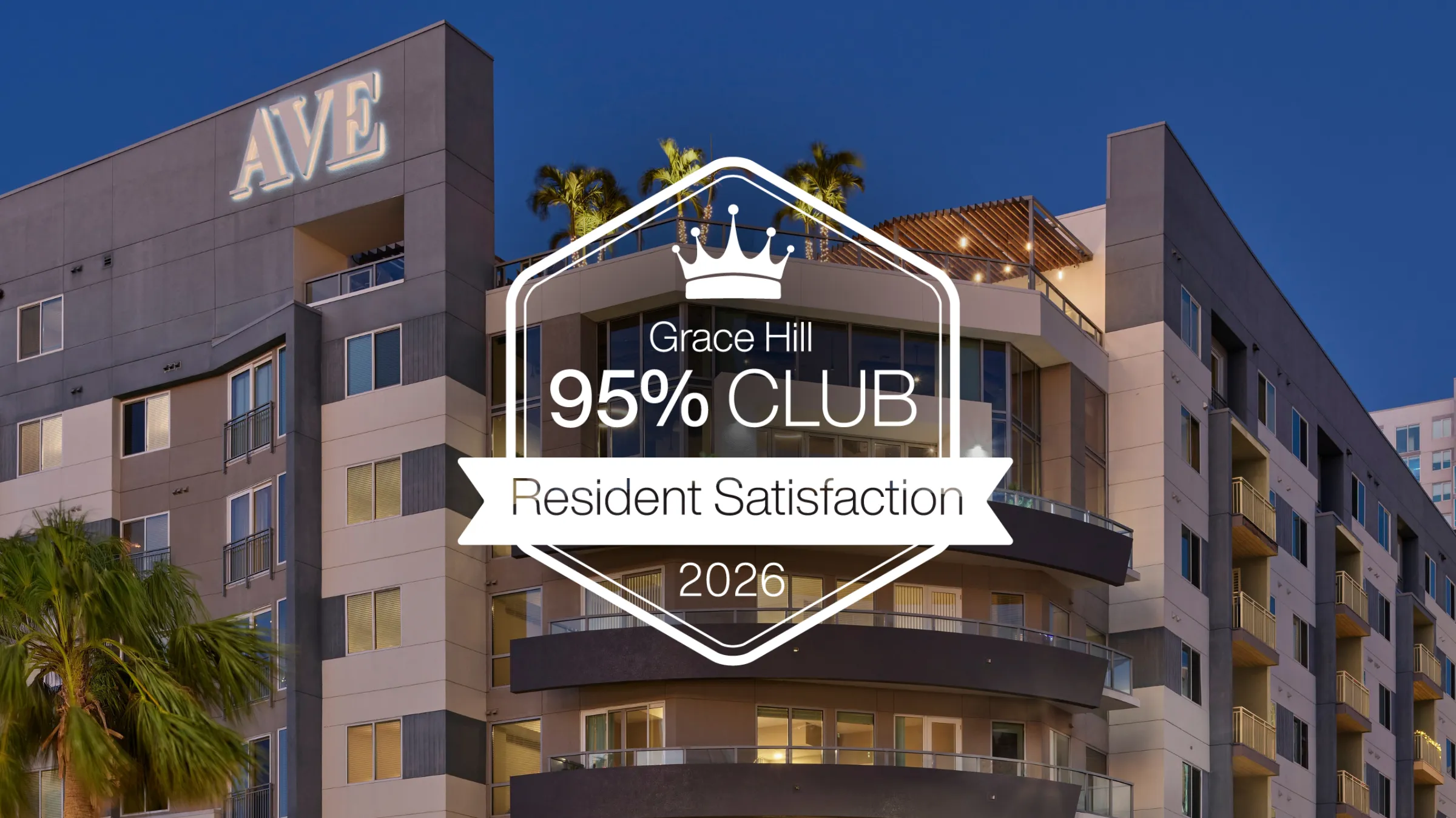 AVE Tampa Riverwalk Honored in Grace Hill 95% Club