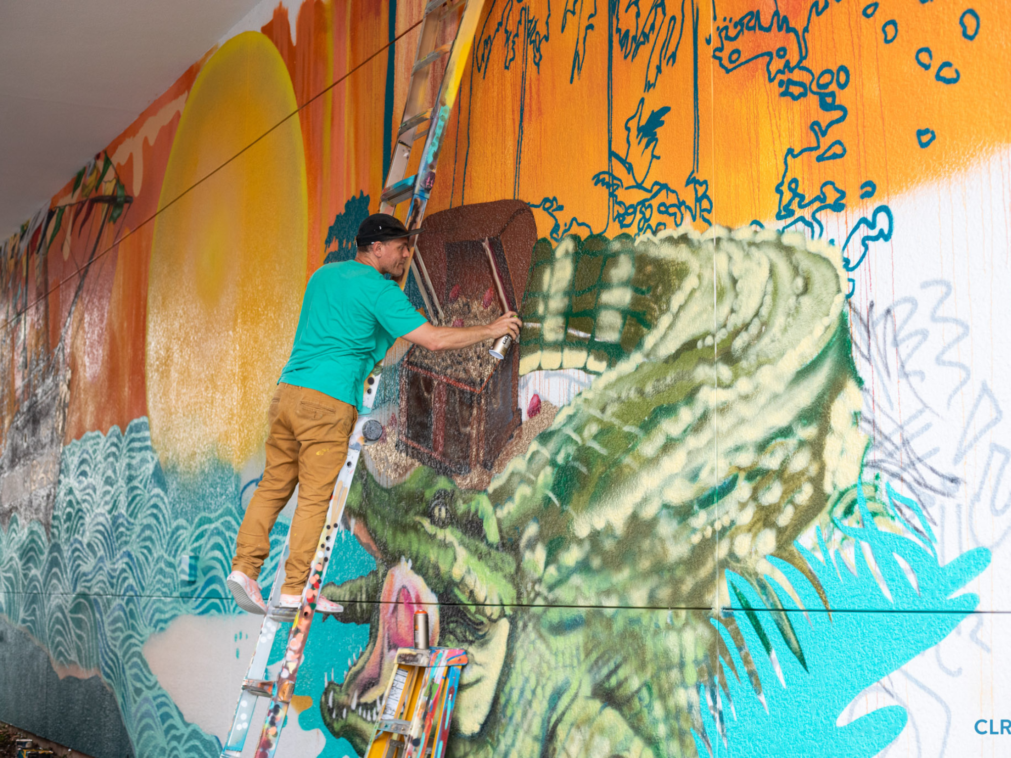 Embracing Tampa's Colorful Spirit and Culture: The Making of the Gasparilla Mural at AVE Tampa Riverwalk and Melting Pot Social