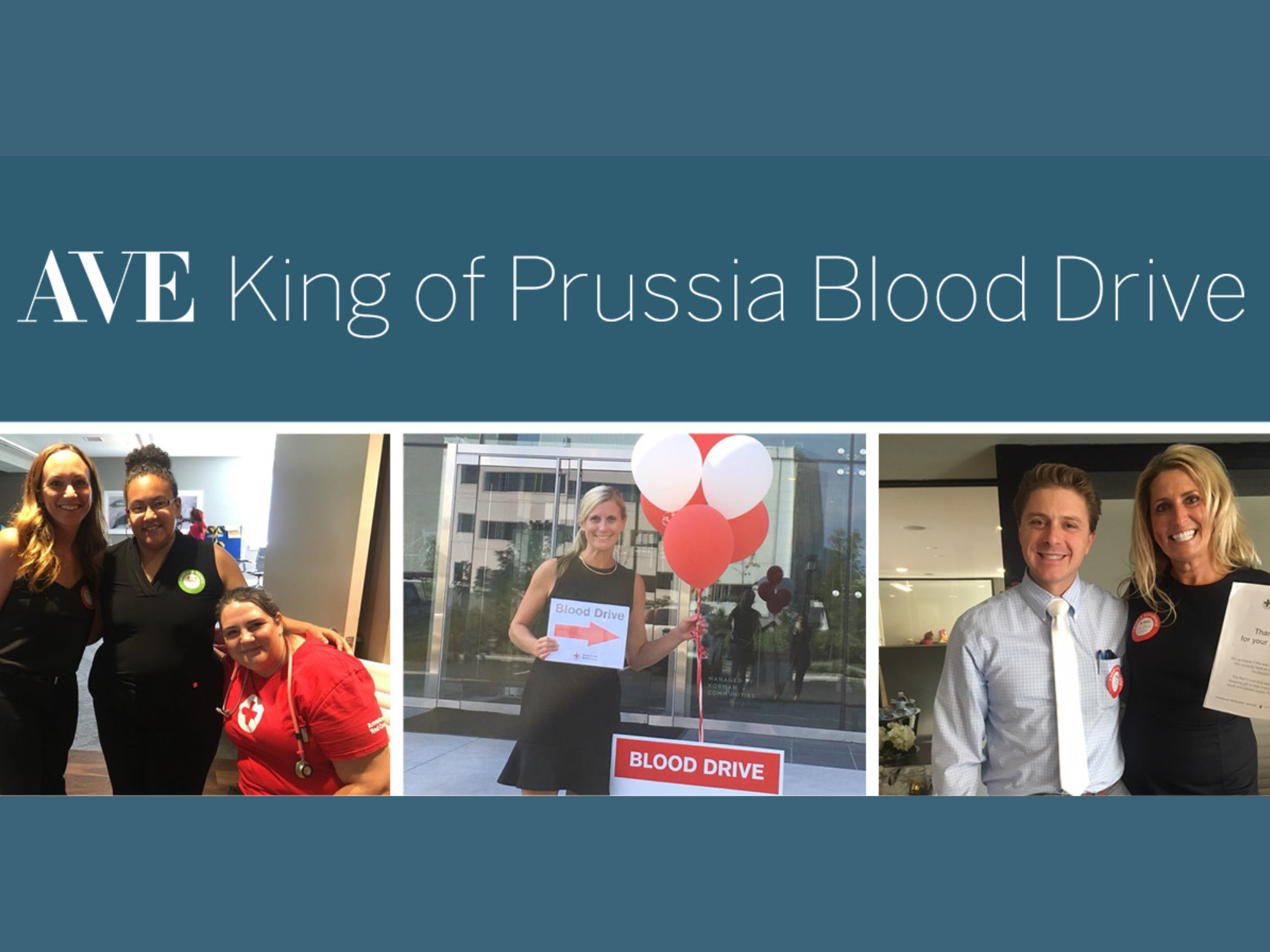 AVE KING OF PRUSSIA HOSTS BLOOD DRIVE TO SUPPORT RED CROSS