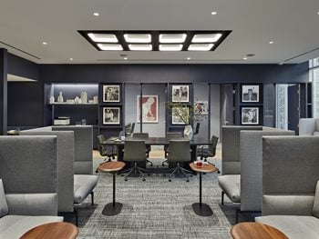 business center at AVE Hamilton Green in White Plains, NY