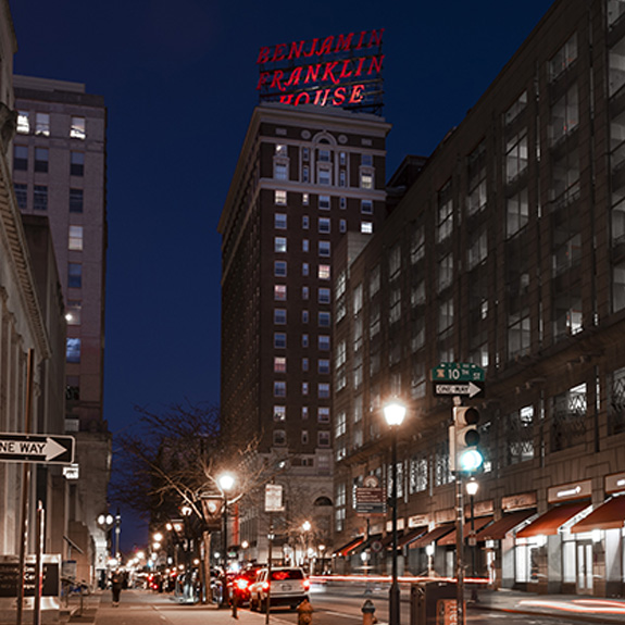The Franklin Goes Red for Phillies Opening Weekend