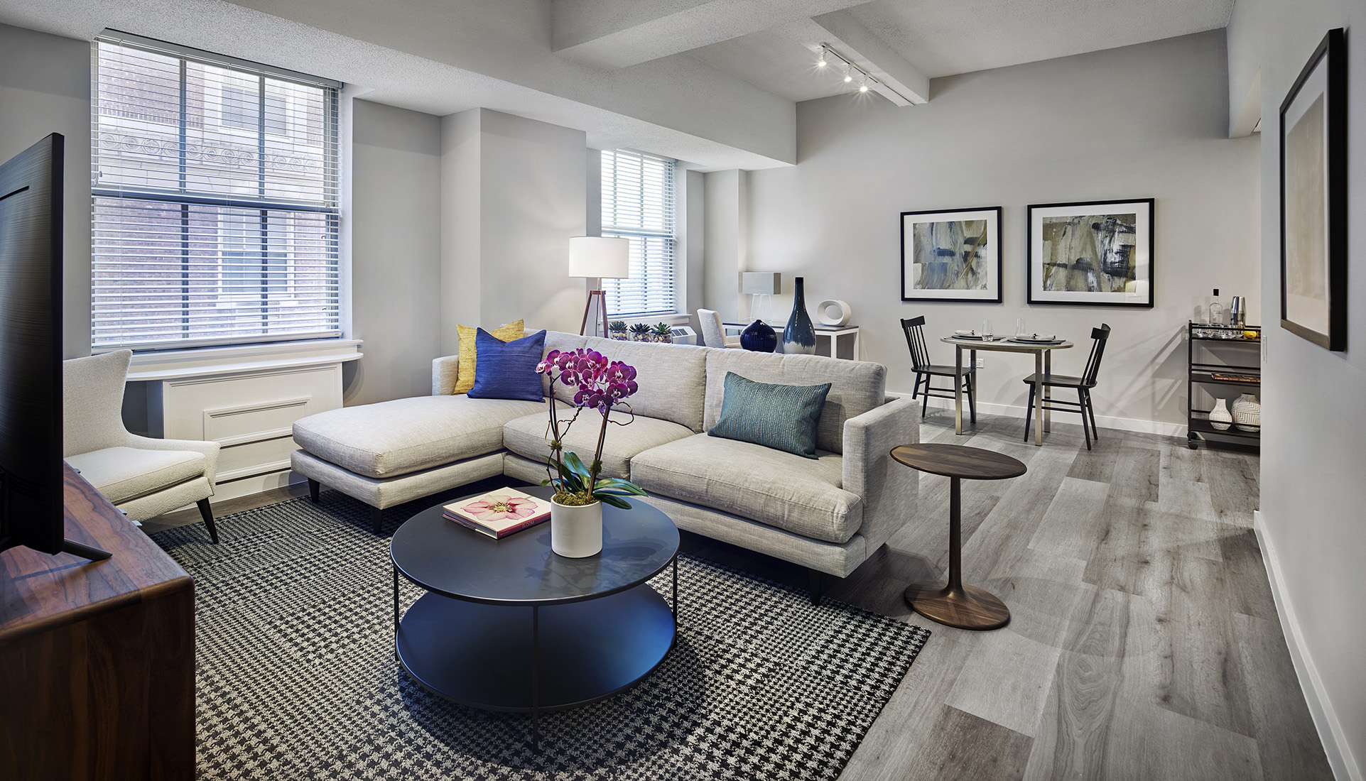 The Franklin Residences living room apartment